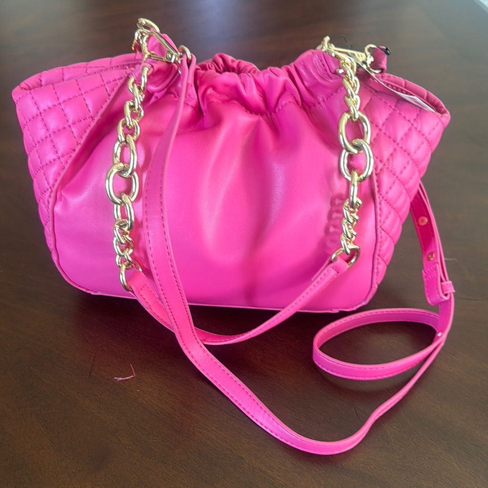 INC International Concepts Pink with Gold Hardware Crossbody Shoulder Bag.